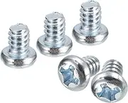 uxcell #6-32x3/16 Pan Head Phillips Machine Screws, 100pcs Zinc Plated Carbon Steel Cross Head Screws Fully Threaded Bolts