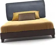 Headboard Cover Stretch Fabric Elastic Edge Full Size Protective Minimalist Style Home Decor