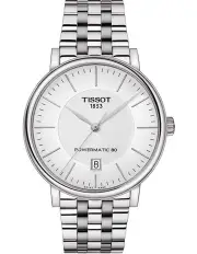 [Tissot] Carson Premium Powermatic 80 T1224071103100 Automatic Watch in Silver