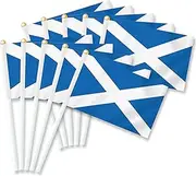 10 PCS Scotland Handheld Small Flag, Scottish Hand held Mini Decor Decoration Banner