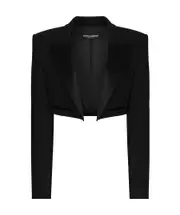 Dolce Gabbana Gabardine Spencer Tuxedo Jacket IT40,IT44,IT42 black