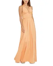 Dress the Population Rhea Cut Out Halter Neck Maxi Dress
