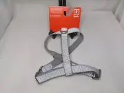 Reddy Dog Harness Grey Step-In Size Large Reflective New Free Shipping