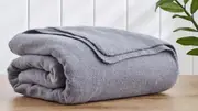 Bambi Australian Made Wool Twill Blanket - Grey