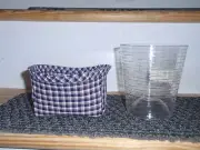 Longaberger (J.W. MINI SERIES) LINER & PROT, For MINI WASTE Basket, NEW!