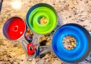 3 Silicon Food Grade Funnels Collapsible Bottle Fill Wide Mouth Canning Kitchen