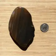 Agate Geode Rock Slice Thick Cut Polished Brown Stone Gray Banding 4.25 Inches