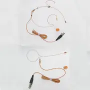 Tan Wireless Headset Microphone For Shure Mini TA4F Brown Color 4Pin