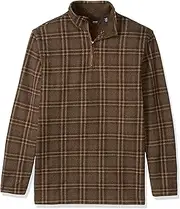 Arrow Men's Big 1/4 Zip Long Sleeve Sweater Fleece, Slate Black, 3X-Large Tall