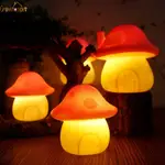 可愛的蘑菇 LED 小夜燈按鈕電池供電卡通小夜燈電池供電家庭聚會臥室餐桌裝飾