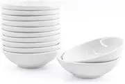 MARIWEI 12 Pack Soy Sauce Dish Ceramic Dipping Bowls Bulk, 1.2 Oz White Dipping Sauce Bowls/Dishes, Small Dipping Sauce Cups for Sushi Ketchup Olive Oil Appetizer