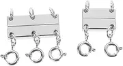GLSTOY 2Pcs Necklace Clasps Durable Jewelry Connectors for Layering Necklaces Bracelets Lightweight Convenient Clasp Separator for DIY Jewelry Craft