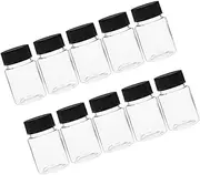 JUMPLAWN 10pcs Small Sample Bottles with Lids Wide Mouth Storage Containers for Lab Use Easy Access and Visibility for Medicine and Classroom Applications
