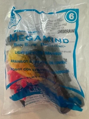 McDonald's Happy Meal Toy 2010 Megamind #6 Light Effects Brainbot New Sealed