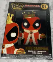 FUNKO POP Pin! #01 Marvel - King Deadpool NEW SEALED 2021 w Removable Stand