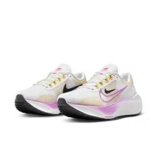 【NIKE 耐吉】WMNS ZOOM FLY 5 白粉黃 慢跑鞋 女鞋 運動 馬拉松 厚底(DM8974-100 ∞)