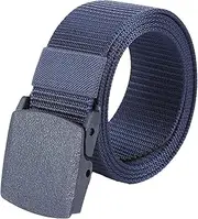 [Dcvmvmn] Men's Automatic Buckle Nylon Belt Unisex Casual Canvas Belt Outdoor Canvas Sports Belt For Men, Tank Dark Blue