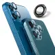 【Ayss】iPhone 12/12 mini 藍寶石金屬邊框包覆式鏡頭保護貼(鋁合金屬-2入-黑)