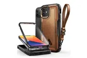 For Iphone 12 / Iphone 12 Pro Case 6.1 Inch Ub Royal Full-Body Rugged Leather Case With Built-In Screen Protector