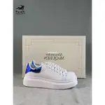 ALEXANDER MCQUEEN SOLE LEATHER SNEAKERS 藍白男女鞋DJ6188-100