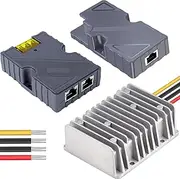 Starlink GigE PoE Injector 150W, Starlink Dishy V2 to RJ45 Adapter, Starlink DC Step UP Converter 12V to 48V, Passive ABS Surge ESD Protection for Starlink Dish V2 Internet Network Satellite (3PCS)