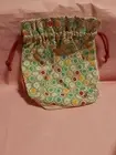 L'Occitane cotton small Drawstring Bag approx 14cmx17cm bag only New