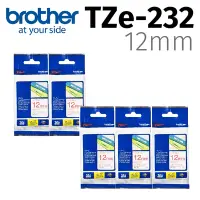 在飛比找Yahoo奇摩購物中心優惠-【5入組】brother 原廠護貝標籤帶 TZe-232 (