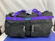 VTG 80s 90s Cross Trainer Purple & Black Duffle Sport GYM Duffle Bag W/ Wheels