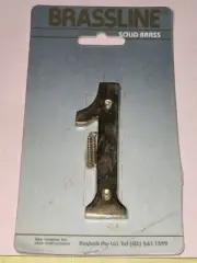 Large Solid Brass #1 House Number Letterbox Mailbox 100mm Tall Vintage NOS