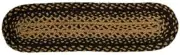 New Primitive Country TAN & BLACK TABLE RUNNER Jute Braided Long Candle Mat 28"