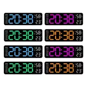 Digital Clock with LED Calendar and Temperature Display for Desktop/Wall Mount