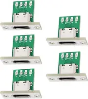 OTOTEC 5Pcs Type C Female Socket Connector with PC Board, 24Pin USB 2.0 Pinout Panel Mount USB C Female Socket for DIY Mobile Devices Laptops Tablets