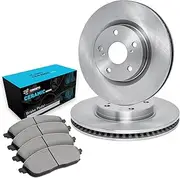 For 2014-2019 Mazda 3 Sport, CX-3 R1 Concepts eLine Front Plain Brake Rotors Kit + Ceramic Pads
