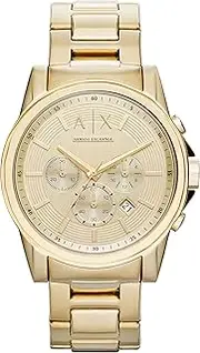 [Armani Exchange] Men's AX2099 Year-Round Chronograph Quartz Gold Band Watch