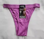 Bonds Organics Ladies WRKE LEY Regal Purple Ribbed Itsy Brief Size 16 New