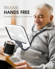 PalProt® Magnifying Glass with Light Hands Free: 3x Neck Wearable Lighted