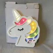 Jax & Olivia Wooden LED Light Rainbow Unicorn Night Light Nursery Kids Room