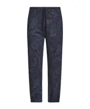 Etro Paisley Print Drawstring Track Pants S Black