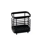 Black Storage Shelf Silver Drain Rack Rust-proof Toothpaste Rack Kitchen