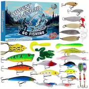 Hot Fishing Tackle Advent Calendar Christmas 24 Days Countdown Blind Box Gifts for Fishing Men