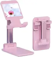 AIMALL Foldable Adjustable Desk Stand for Mobile Phone & Tablet – Universal Telescopic Holder, Anti-Slip Silicone Base, Compatible with 3.5"-9.7" Devices, Portable