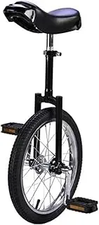 16/18/20 Inch Wheel Unicycle, Black Adjustable Seat Pedal Bike for Adults Big Kid Boy, Outdoor Mountain Sports Fitness, Load 150Kg (Size : 18In(46Cm)) Durable TDF