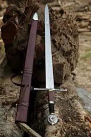 Custom Hand-Forged Viking Templar Knight Arming Medieval Sword With Scabbard