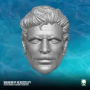 Magnum PI Tom Selleck 80's superstar custom head for action figures
