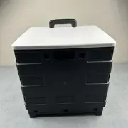 Elevon Foldable Cart Rolling Basket Grocery Utility Hand Trolley Black New
