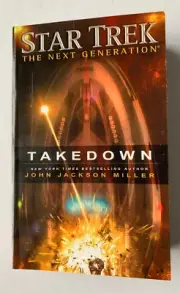 Star Trek The Next Generation Takedown book signed by author John Jackson Miller