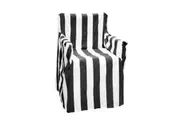 Alfresco Stripe Director Chair Covers (Black) - Standard Size