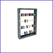 Heavy-Duty Wire Spool Rack - 4 Rod Durable Steel Dispenser for Organizing Cables
