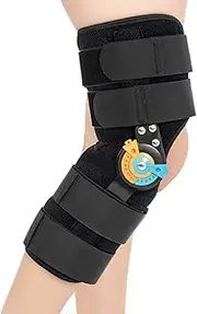 Hinged ROM Knee Brace Adjustable Knee Immobilizer Support for Knee Pain ACL MCL PCL Arthritis Meniscus Tear Post OP Recovery for Men and Women Side Stabilizers Torn Meniscus Orthopedic Orthosis (X-Large)