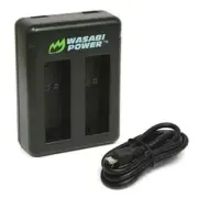 Wasabi Power DUAL Slot USB Battery Charger for GoPro HERO8/HERO7/HERO6/HERO5 Bla